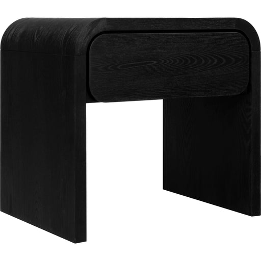 Modus Furniture Elora One Drawer Nightstand in Jet Black Ash 655450415685 PRKS81 Image 3