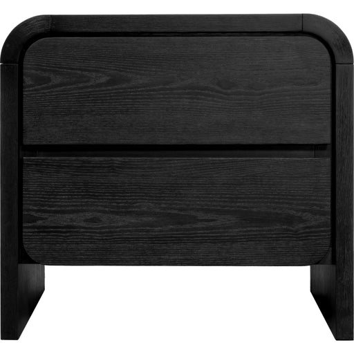 Modus Furniture Elora Two Drawer Nightstand in Jet Black Ash 655450415692 PRKS81B Image 1