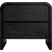 Modus Furniture Elora Two Drawer Nightstand in Jet Black Ash 655450415692 PRKS81B Image 1