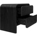 Modus Furniture Elora Two Drawer Nightstand in Jet Black Ash 655450415692 PRKS81B Image 2