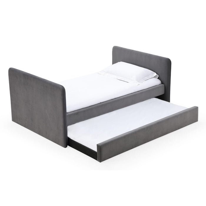Modus Elora Upholstered Daybed with Trundle in Charcoal VelvetImage 3