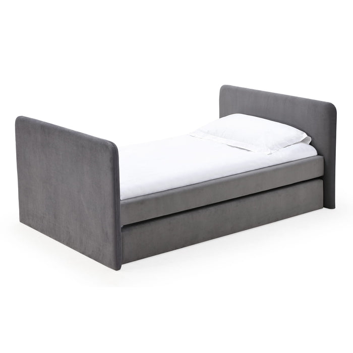 Modus Elora Upholstered Daybed with Trundle in Charcoal VelvetImage 5