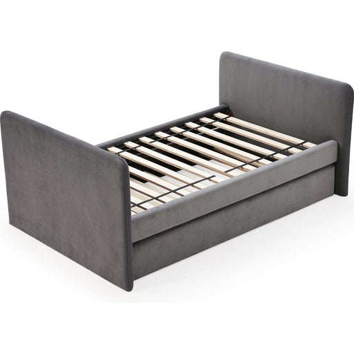 Modus Furniture Elora Upholstered Daybed with Trundle in Charcoal Velvet 655450416040 PRRZJ3 Image 6