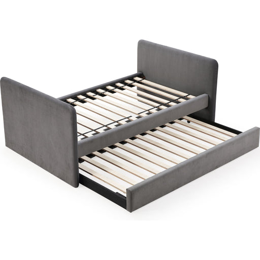 Modus Furniture Elora Upholstered Daybed with Trundle in Charcoal Velvet 655450416040 PRRZJ3 Image 7