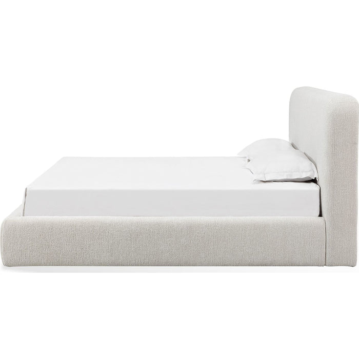 Modus Furniture Elora Upholstered Platform Bed in Whitewashed Chenille  PRZPM  Image 2