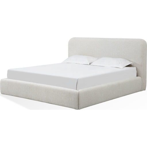 Modus Furniture Elora Upholstered Platform Bed in Whitewashed Chenille  PRZPM  Image 2