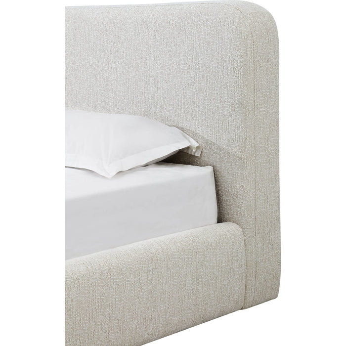 Modus Furniture Elora Upholstered Platform Bed in Whitewashed Chenille  PRZPM  Image 3