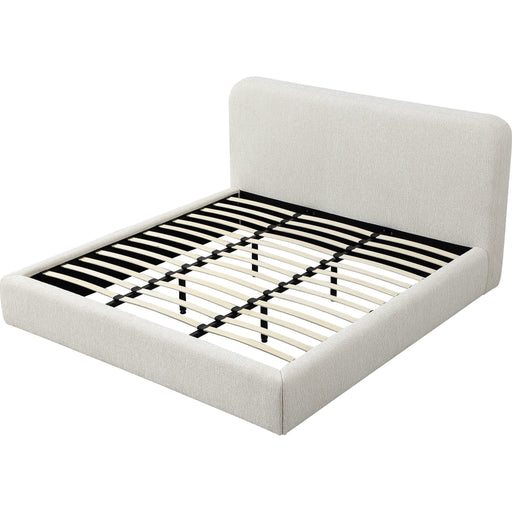 Modus Furniture Elora Upholstered Platform Bed in Whitewashed Chenille  PRZPM  Image 5
