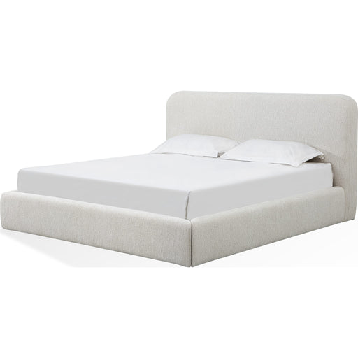 Modus Furniture Elora Upholstered Platform Bed in Whitewashed Chenille  PRZPM  Main Image