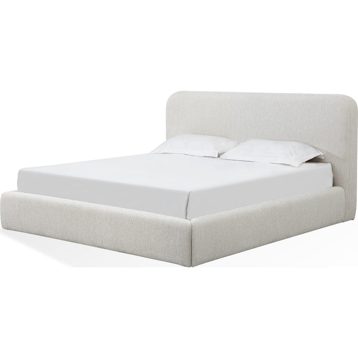 Modus Furniture Elora Upholstered Platform Bed in Whitewashed Chenille  PRZPM  Main Image