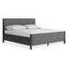 Modus Elora Wood and Velvet Upholstered Bed in Jet and Charcoal Image 4