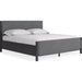 Modus Furniture Elora Wood and Velvet Upholstered Bed in Jet and Charcoal  PRKSA  Image 4