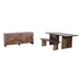 Modus Fevano Solid Wood Rectangular Dining Table in Smoked BrownImage 5