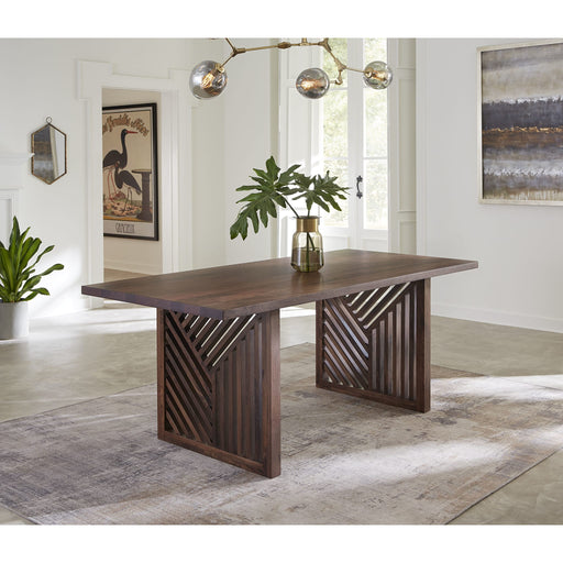 Modus Fevano Solid Wood Rectangular Dining Table in Smoked Brown Main Image
