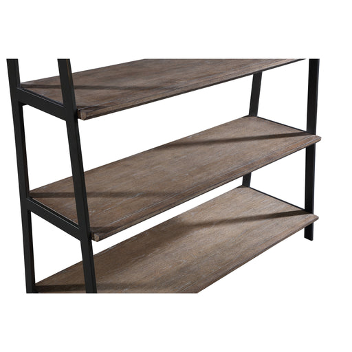 Modus Finch Wood and Metal Etagere Bookcase in Buckwheat and Antique BronzeImage 1