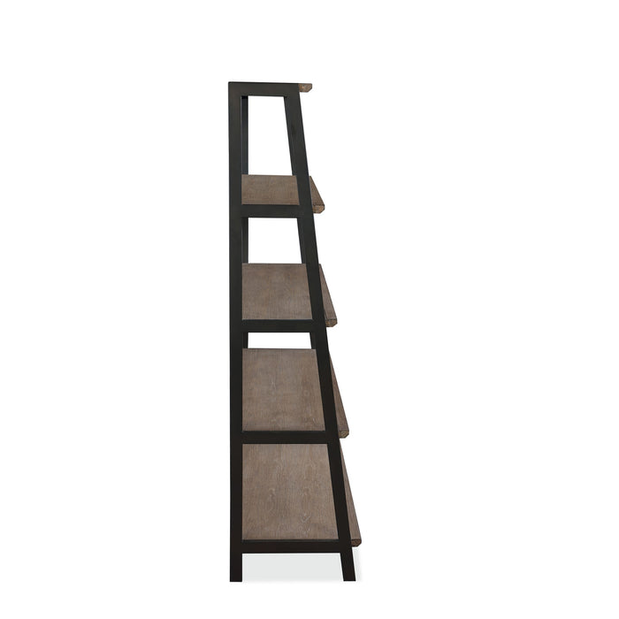 Modus Finch Wood and Metal Etagere Bookcase in Buckwheat and Antique BronzeImage 3