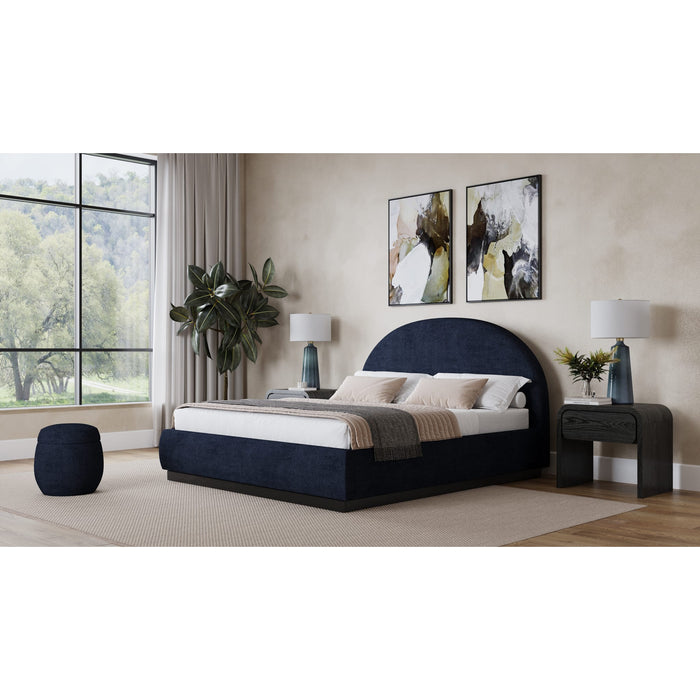 Modus Furniture Flex Upholstered Bed in Blue Jeans Chenille  SRXMH  Image 1