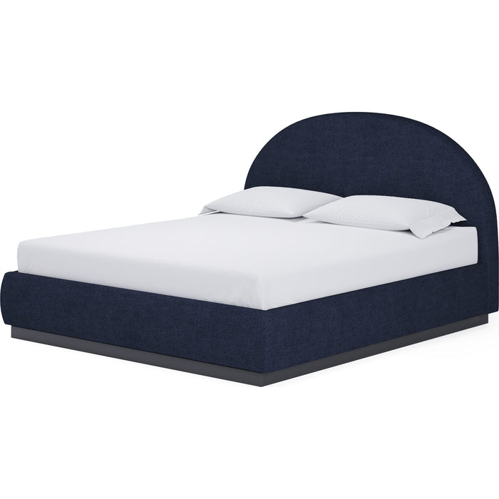 Modus Furniture Flex Upholstered Bed in Blue Jeans Chenille  SRXMH  Image 5