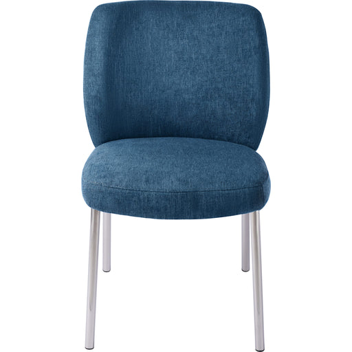 Modus Furniture Fomo Chenille upholstered Stainless Steel Base Dining Chair in Azure 655450468018 SWWU64B Image 1