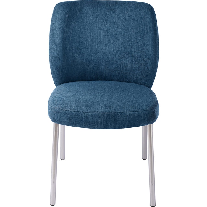 Modus Furniture Fomo Chenille upholstered Stainless Steel Base Dining Chair in Azure 655450468018 SWWU64B Image 1
