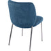 Modus Furniture Fomo Chenille upholstered Stainless Steel Base Dining Chair in Azure 655450468018 SWWU64B Image 4