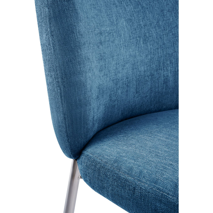 Modus Furniture Fomo Chenille upholstered Stainless Steel Base Dining Chair in Azure 655450468018 SWWU64B Image 5