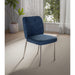Modus Furniture Fomo Chenille upholstered Stainless Steel Base Dining Chair in Azure 655450468018 SWWU64B Main Image