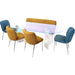 Modus Furniture Fomo Chenille upholstered Stainless Steel Base Dining Chair in Pineapple 655450468001 SWWU64 Image 10