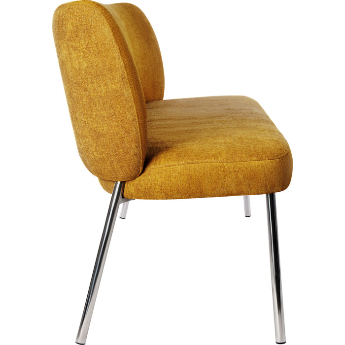 Modus Furniture Fomo Chenille upholstered Stainless Steel Base Dining Chair in Pineapple 655450468001 SWWU64 Image 4