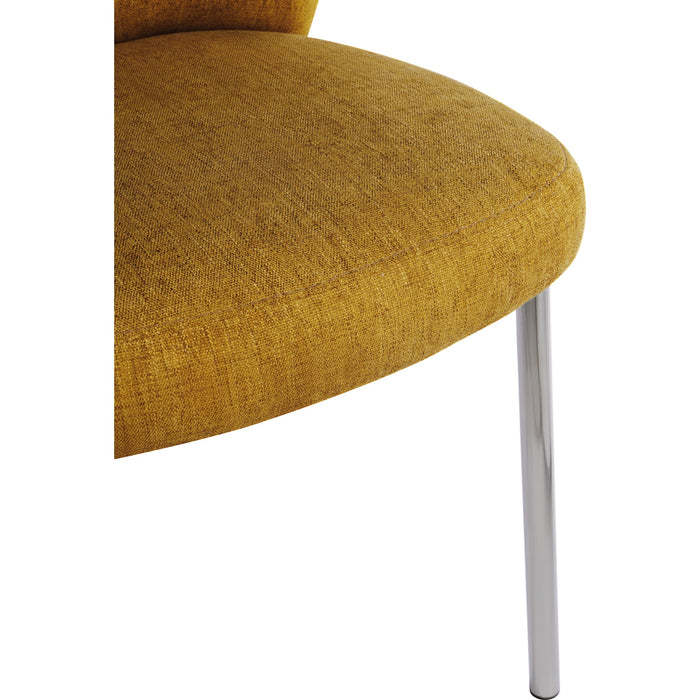 Modus Furniture Fomo Chenille upholstered Stainless Steel Base Dining Chair in Pineapple 655450468001 SWWU64 Image 6