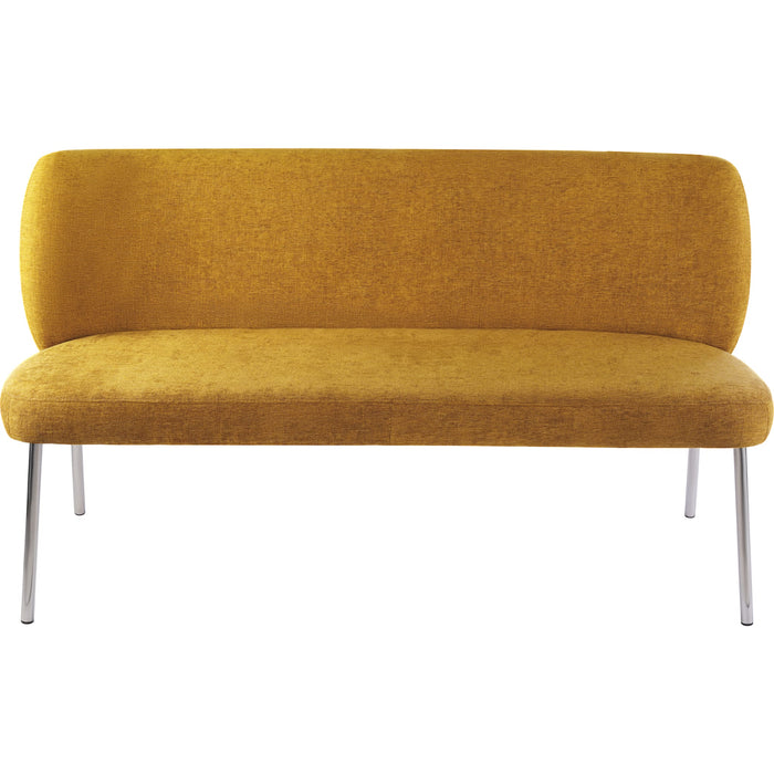 Modus Furniture Fomo Chenille upholstered Stainless Steel Base Settee in Pineapple 655450468025 SWWU65 Image 1