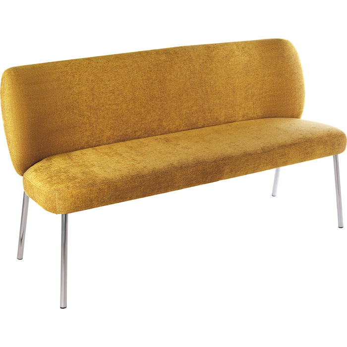 Modus Furniture Fomo Chenille upholstered Stainless Steel Base Settee in Pineapple 655450468025 SWWU65 Image 2