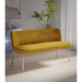 Modus Furniture Fomo Chenille upholstered Stainless Steel Base Settee in Pineapple 655450468025 SWWU65 Main Image