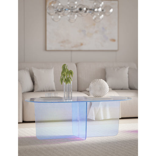 Modus Furniture Fomo Coffee Table in Iridescent Glass  655450465062 SSWN21 Main Image