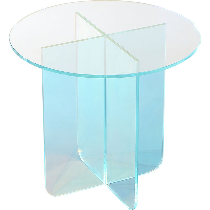 Modus Furniture Fomo Large End Table in Iridescent Glass 655450465192 SSWN22L Image 1