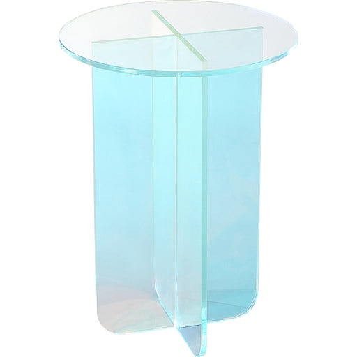 Modus Furniture Fomo Small End Table in Iridescent Glass 655450465208 SSWN22S Image 1