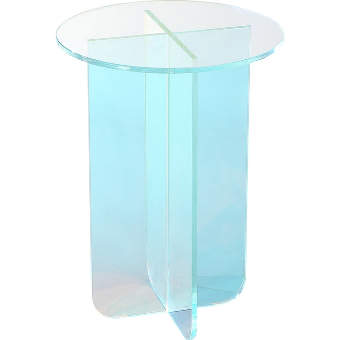 Modus Furniture Fomo Small End Table in Iridescent Glass 655450465208 SSWN22S Image 1