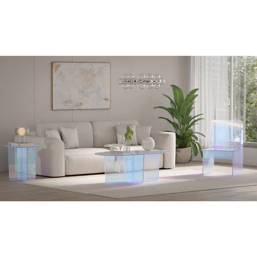 Modus Furniture Fomo Small End Table in Iridescent Glass 655450465208 SSWN22S Image 3