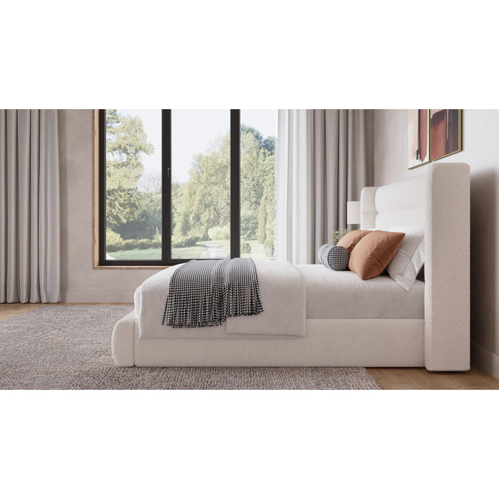 Modus Furniture Frank Upholstered Wingback Platform Bed in Cottage Cheese Boucle (2026)  PCMZN  Image 2