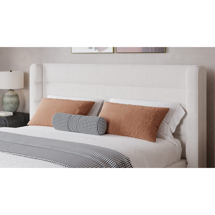 Modus Furniture Frank Upholstered Wingback Platform Bed in Cottage Cheese Boucle (2026)  PCMZN  Image 3