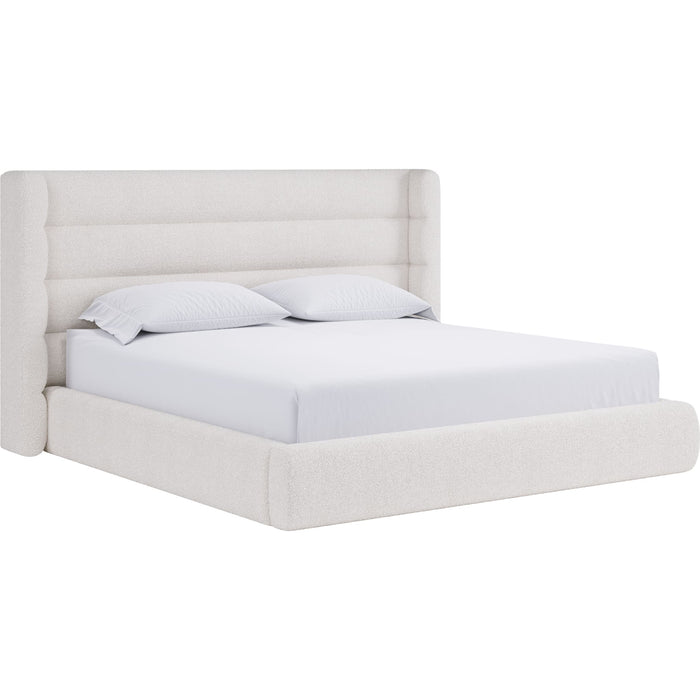 Modus Furniture Frank Upholstered Wingback Platform Bed in Cottage Cheese Boucle (2026)  PCMZN  Image 5