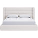 Modus Furniture Frank Upholstered Wingback Platform Bed in Cottage Cheese Boucle  PCRWJ  Image 4
