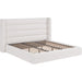 Modus Furniture Frank Upholstered Wingback Platform Bed in Cottage Cheese Boucle  PCRWJ  Image 8