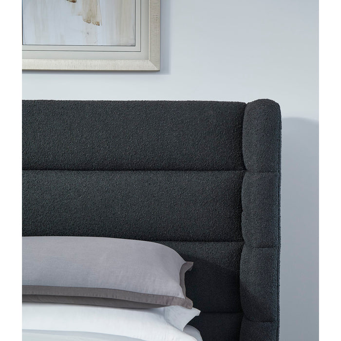Modus Frank Upholstered Wingback Platform Bed in Ember Boucle Image 2