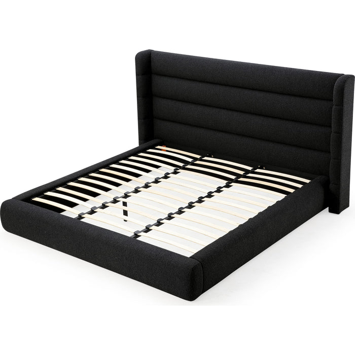 Modus Furniture Frank Upholstered Wingback Platform Bed in Ember Boucle (2026)  PCRWN  Image 3