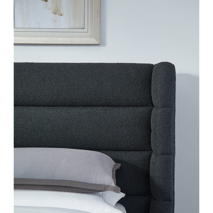 Modus Furniture Frank Upholstered Wingback Platform Bed in Ember Boucle  PCRWH  Image 2