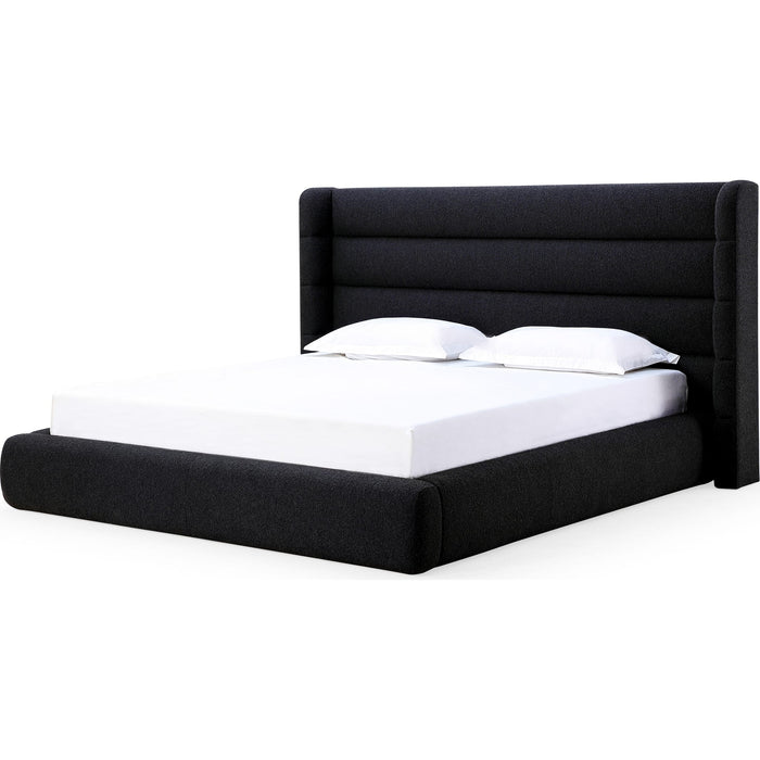Modus Furniture Frank Upholstered Wingback Platform Bed in Ember Boucle  PCRWH  Image 4