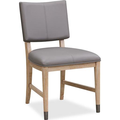 Modus Furniture Franklin Dining Chair in Au Natural and Gray Leather 655450393846 MXNK63 Image 3