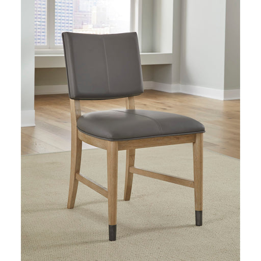 Modus Franklin Dining Chair in Au Natural and Gray Leather Main Image