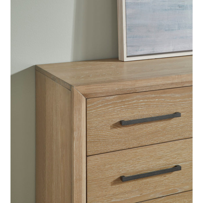 Modus Franklin Three Drawer Two Door White Oak Sideboard in Au Natural Image 1